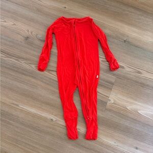 Little Sleepies warm red zippy